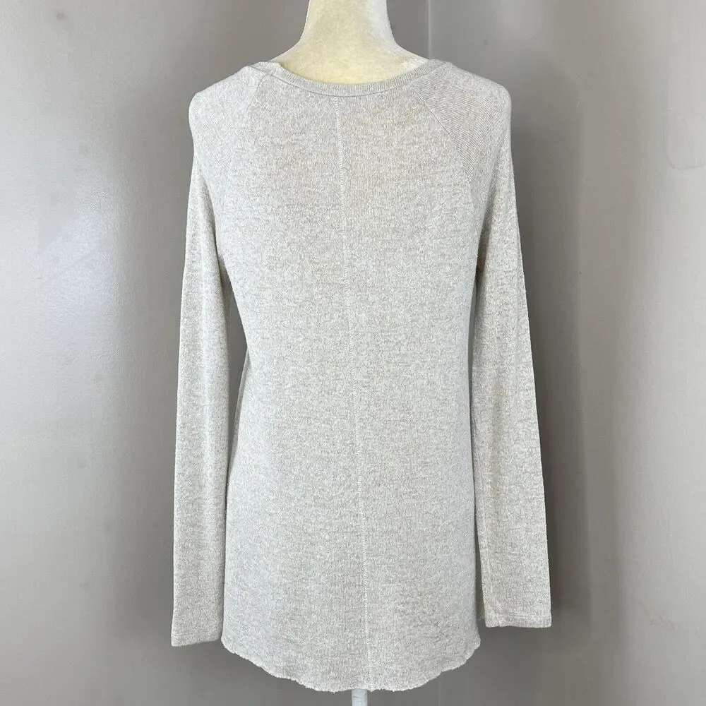 American Eagle Women’s Size XS Soft & Sexy Plush Beige knit Top Sweatshirt